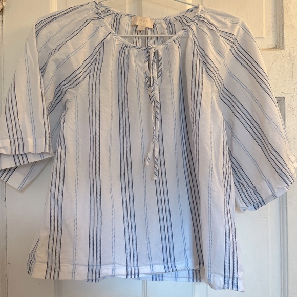 Gap women’s White and Blue Striped Top in size xs - Picture 5 of 9